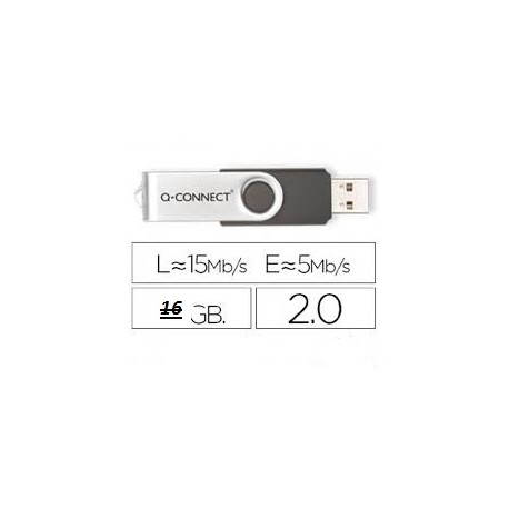 MEMORIA USB Q-CONNECT 16 GB+ canon